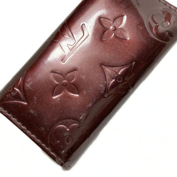 Auth LOUIS VUITTON Multicles 4 M93517 Amarante Monogram Vernis - CA1017 Key Case - Picture 5 of 8